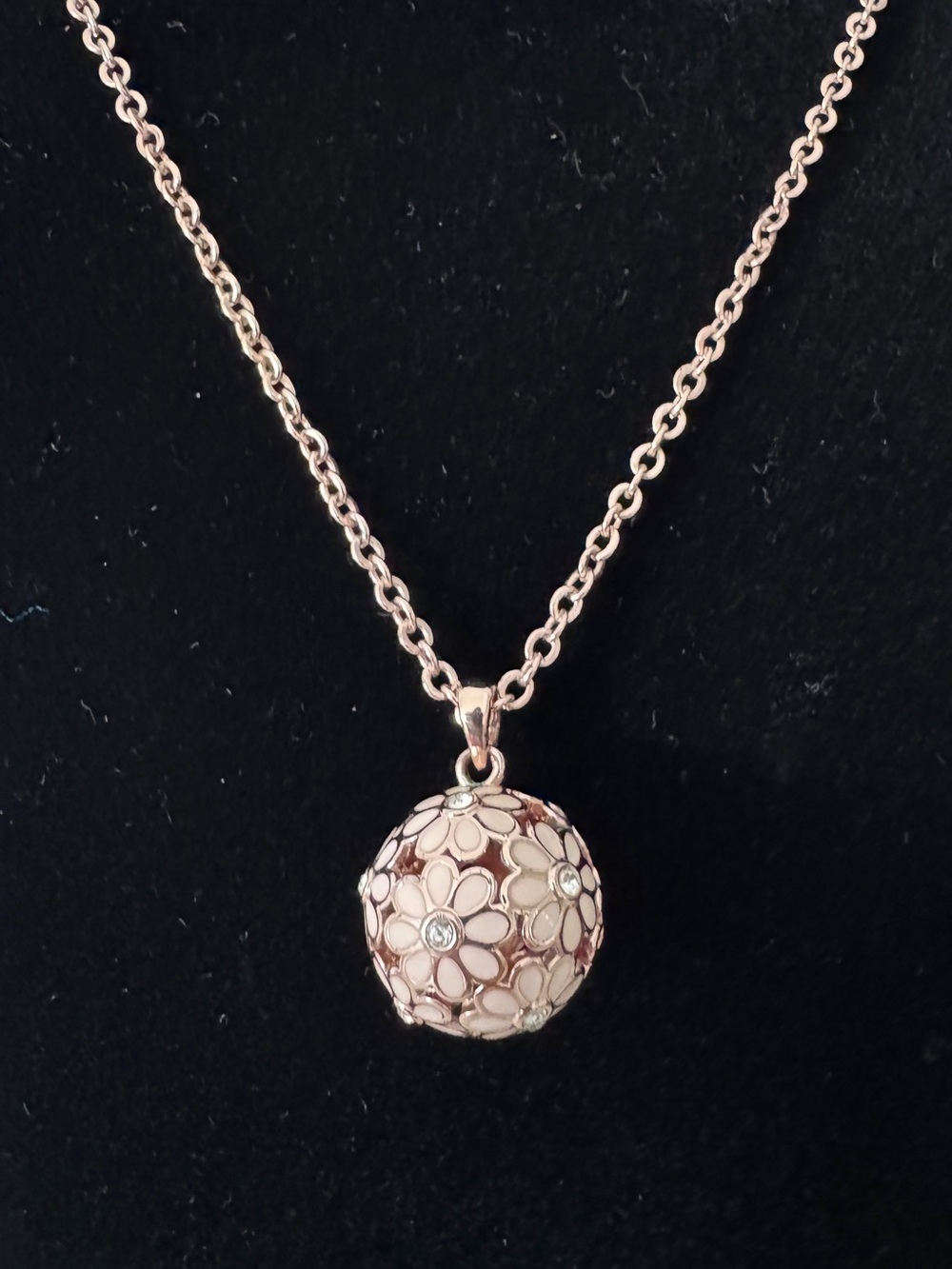 Ted Baker Rose Gold Floral Orb Pendant Necklace